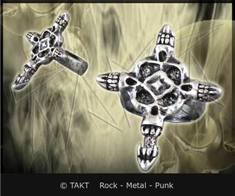 Prsten Kříž 2 Lebka