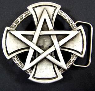 Spona na opasek Pentagram a Kříž