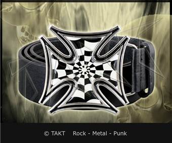 Spona rytířský kříž 03 ska - kožený opasek na kalhoty
