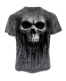 Tričko Acid Skull - šedé