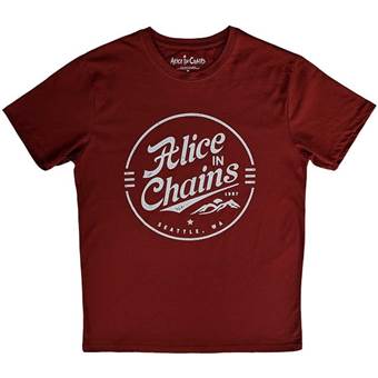 Tričko Alice In Chains - Circle Logo - červené