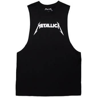 Tričko bez rukávů Metallica - Logo White