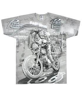 Tričko Desert Rider - All Print šedé