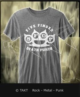 Tričko Five Finger Death Punch - Brass Knuckle šedé