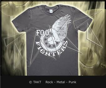 Tričko Foo Fighters - Winged Whell šedé