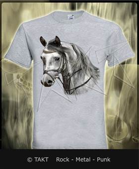 Tričko Horse šedé