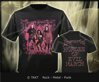 Tričko Immortal - Damned In Black 1