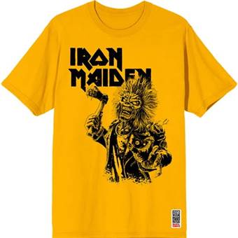 Tričko Iron Maiden - Est. 1975 Eddie Axe Graphic - žluté