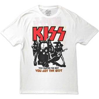 Tričko Kiss - End Of The Road You Got The Best - bílé