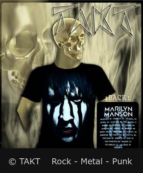 Tričko Marilyn Manson - Striped Face - Us Tour
