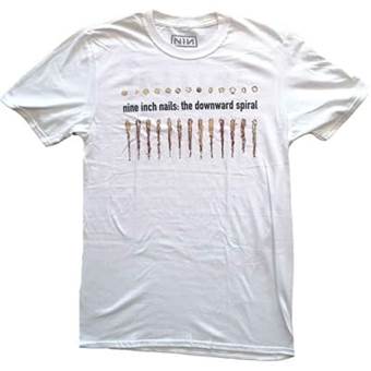 Tričko Nine Inch Nails - Downward Spiral - Bílé