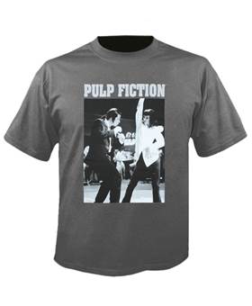 Tričko Pulp Fiction - Uma Dancing šedé