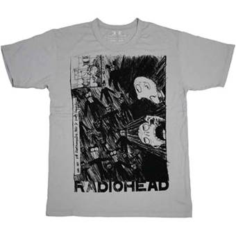 Tričko Radiohead - Scribble - šedé