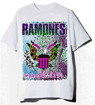 Tričko Ramones - Animal Skin - Bílé