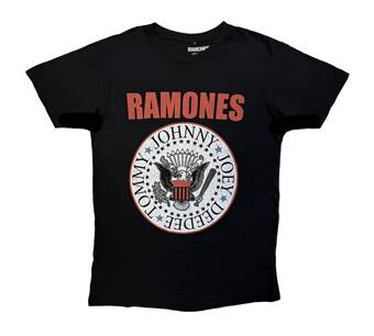 Tričko Ramones - Hey Ho Red Block Text / Premium Carbon