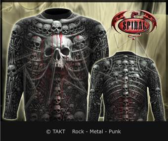 Tričko s dlouhým rukávem Death Ribs - Spiral Direct - All Print