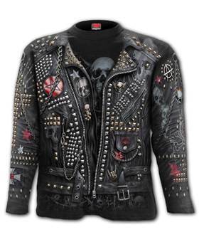 Tričko s dlouhým rukávem Goth Metal - All Print - Spiral Direct