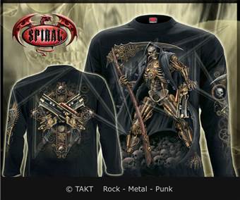 Tričko s dlouhým rukávem Steampunk Skeleton - All Print - Spiral Direct