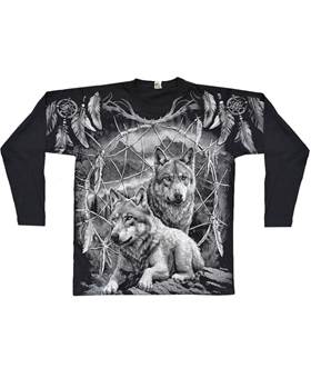 Tričko s dlouhým rukávem Wolves Dreamcatcher - All Print