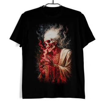 Tričko s lebkou Ohnivý nekromant