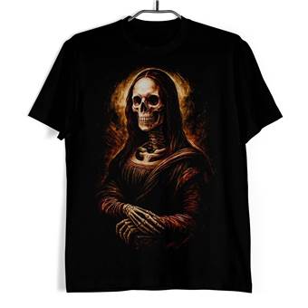 Tričko s lebkou - Temná Mona Lisa