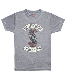 Tričko Slipknot - World Tour šedé