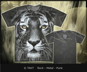 Tričko Tygr 02 - All Print šedé