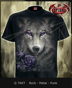 Tričko Wolf Roses - Spiral Direct