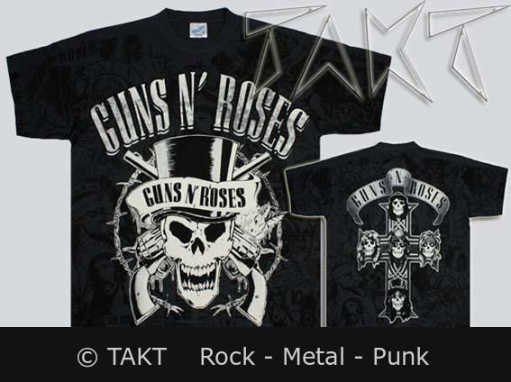 Tričko Guns N Roses - Lebka - All Print
