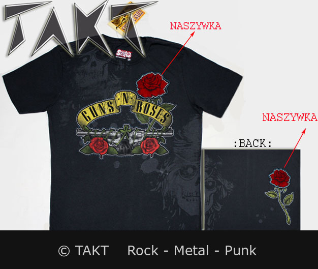 Tričko Guns N Roses - Rose Patch Nášivka M
