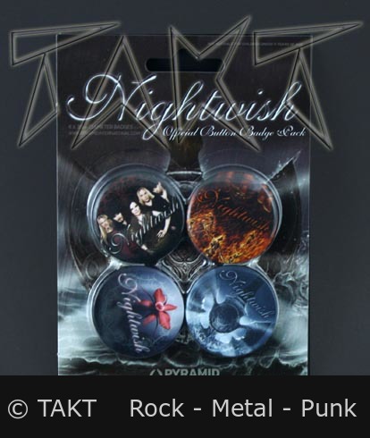 Placka se špendlíkem střední Nightwish sada 4 kusy
