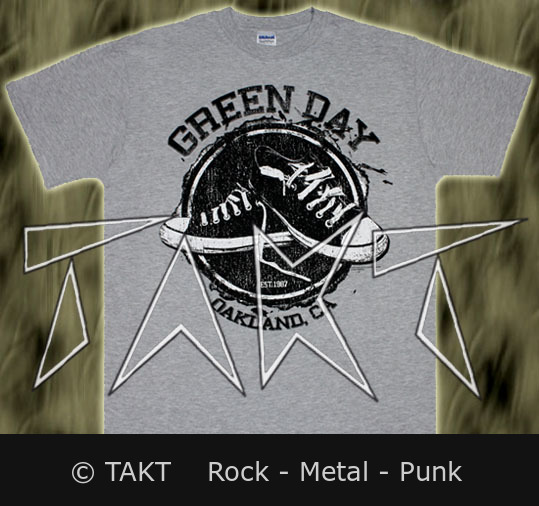 Tričko Green Day - All Star Oakland - šedé XL