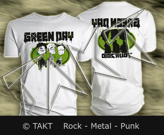 Tričko Green Day - Tour 2010 bílé L