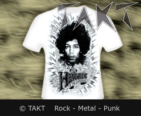 Tričko Jimi Hendrix - Emblemat The Experienc bílée XL