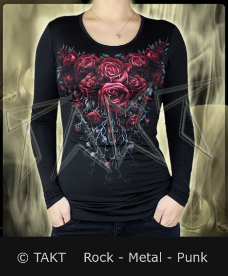 Dámské tričko s dlouhým rukávem Blood Rose - Spiral Direct S