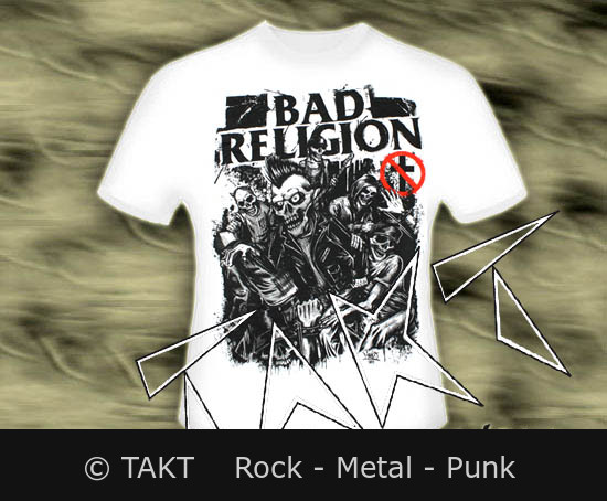 Tričko Bad Religion - Mosh Pit Europe bílé M