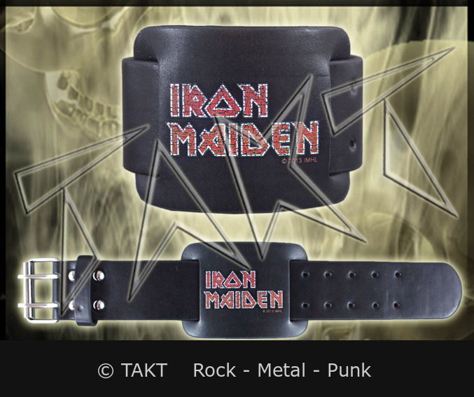 Pásek na ruku kožený Iron Maiden - Logo 02