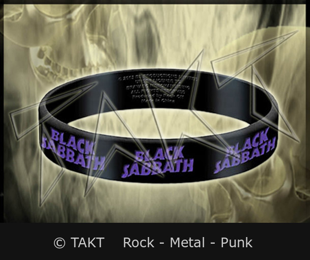 Pásek na ruku Black Sabbath - Logo fialové