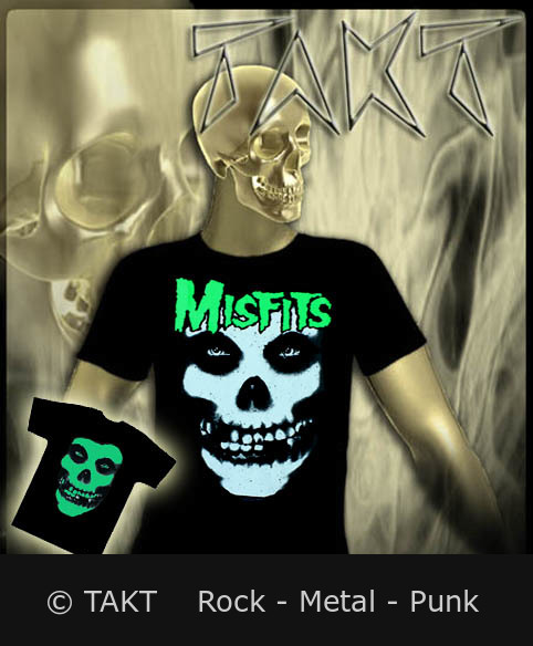 Tričko Misfits - Skull Glow In The Dark M