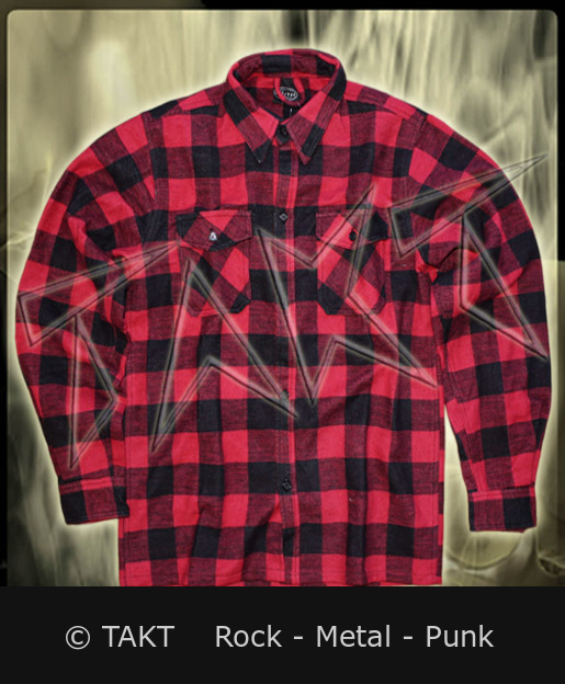 Košile flanelová červeno - černá XL