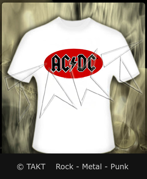 Tričko AC/DC - Logo Oval bílé