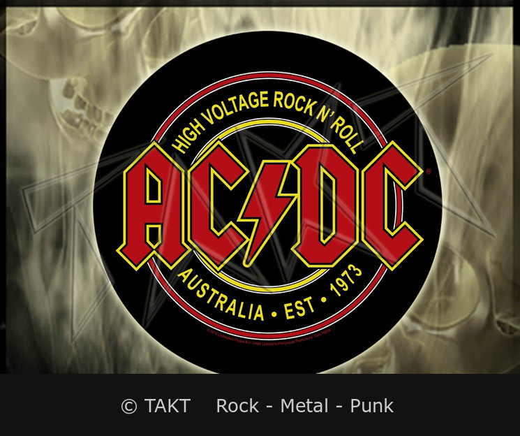 Nášivka kulatá AC/DC - High Voltage Rock n roll