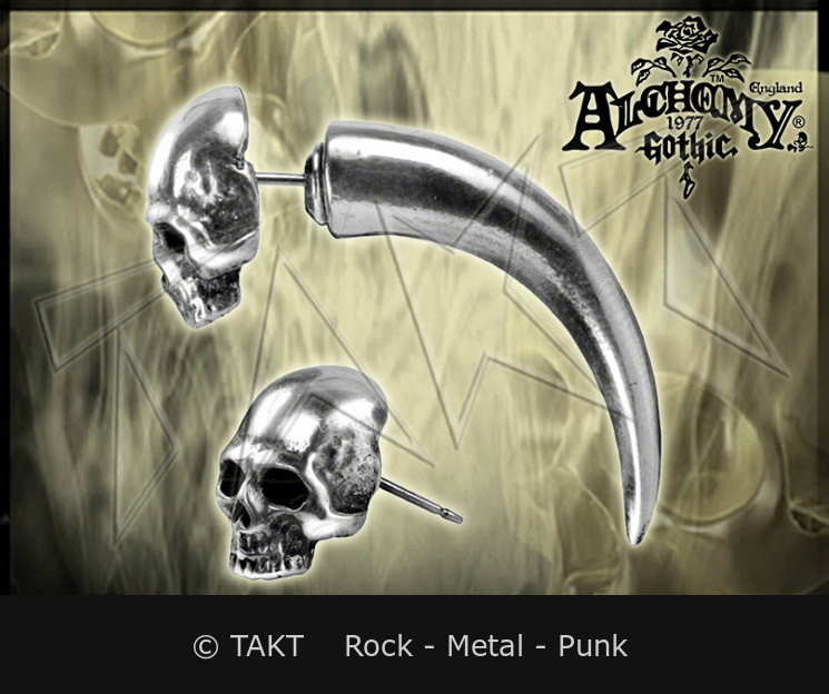 Náušnice Alchemy Tomb Skull Horn