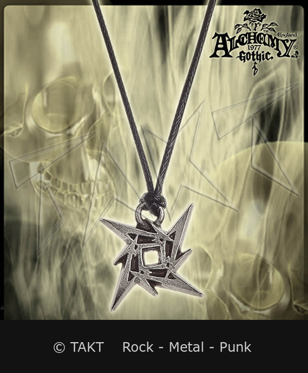 Přívěšek Alchemy Metallica - Ninja Star šňůrce