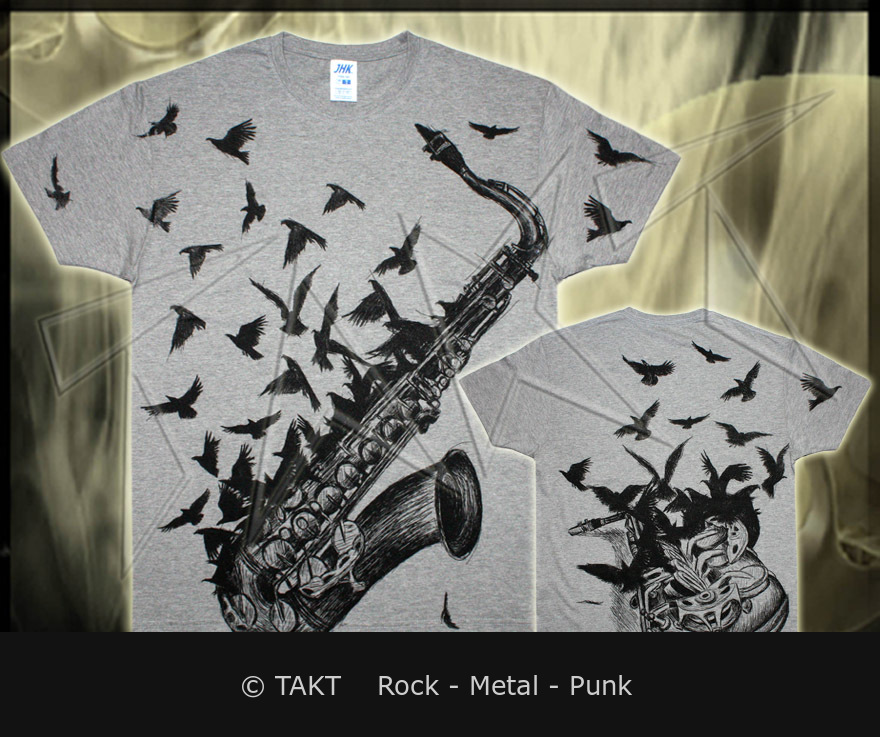 Tričko Saks Crows Grey - All Print L