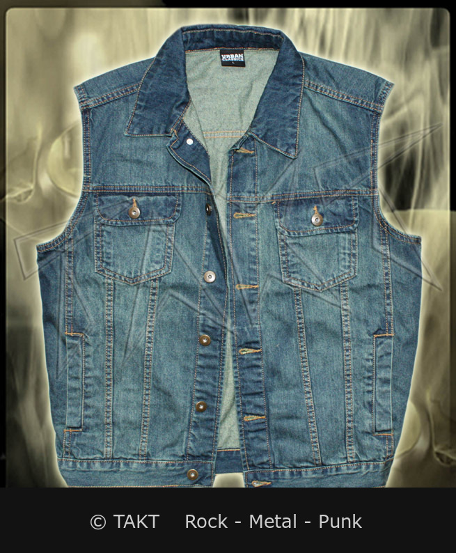 Jeansová vesta světle modrá 3XL
