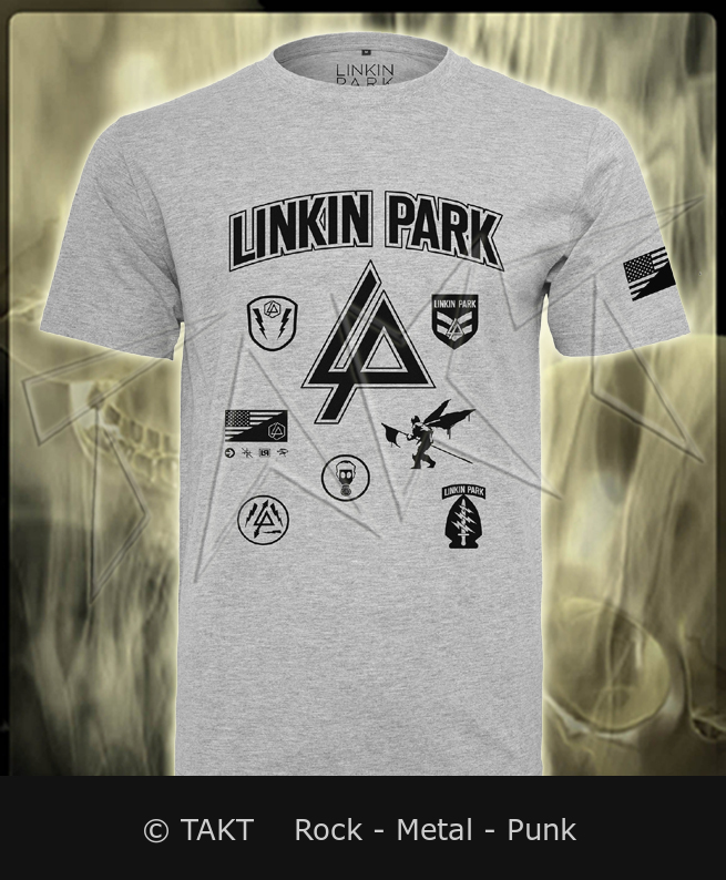 Tričko Linkin Park - Patches šedé M