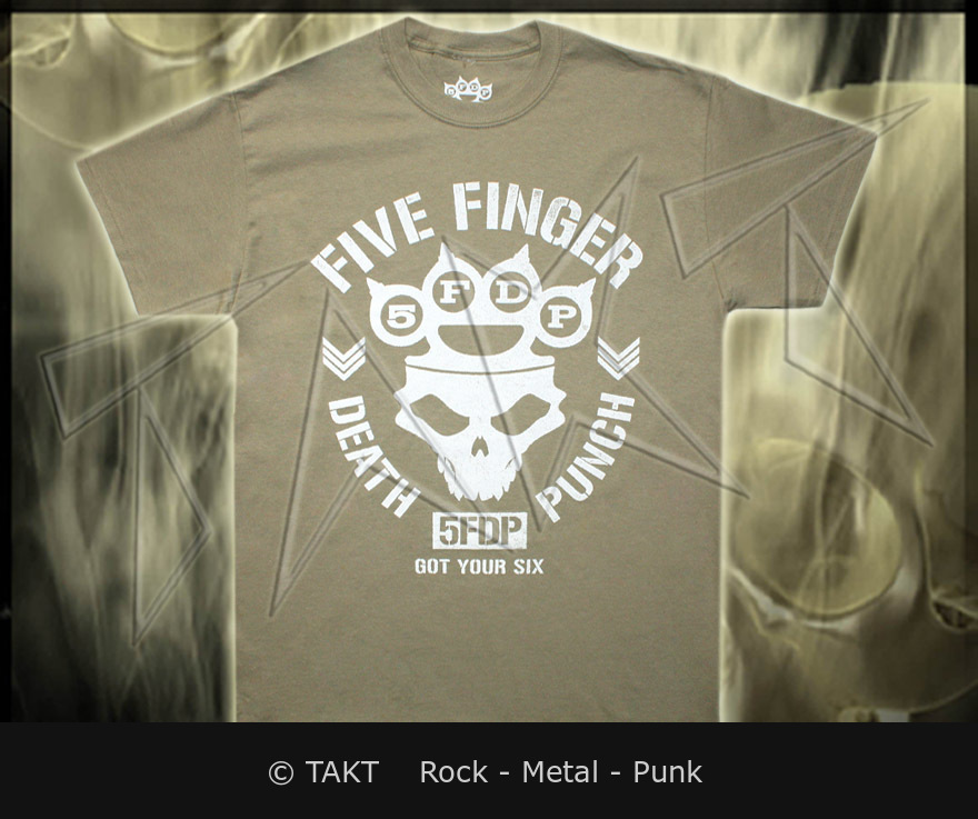 Tričko Five Finger Death Punch - Army zelené M