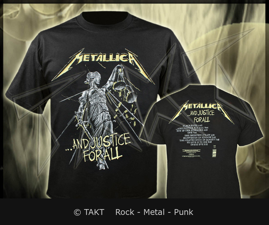 Tričko Metallica - And Justice For All 4 Tracks XXL