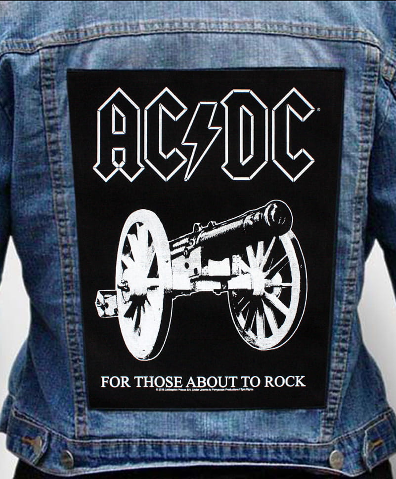 Nášivka na bundu AC/DC - For Those About To Rock White